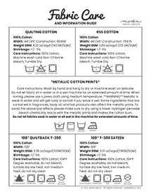 Moda Fabric Care Guide